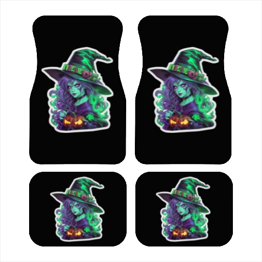 Wicked Witch Halloween Sticker, neon color Car Mats