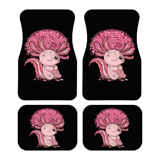 Cherry Blossom Tree Amphibian Gift Sakura Axolotl Car Mats