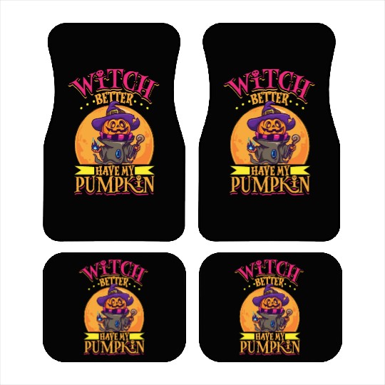 Scary Pumpkin Halloween Costume Autumn Fall Gift Car Mats
