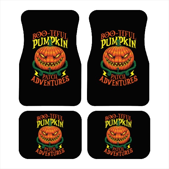 Scary Pumpkin Halloween Costume Autumn Fall Gift Car Mats