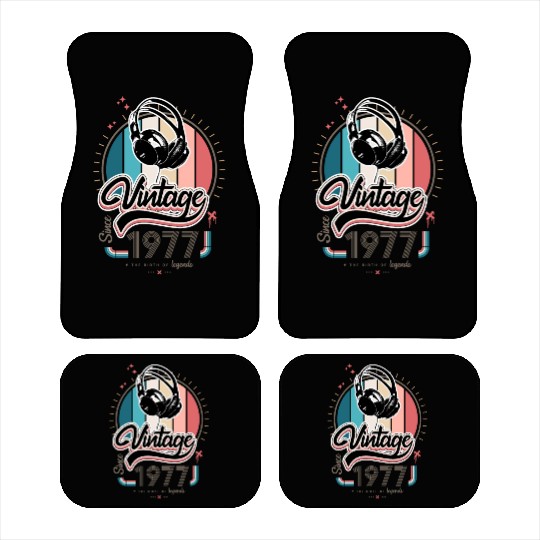 Vintage since 1977 headphones Car Mats