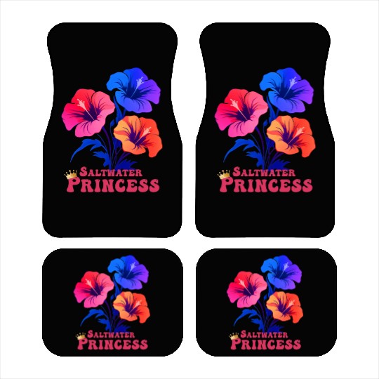 Surfing Girl 3 colors Hibiscus flowers Car Mats