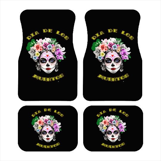 flower girl - day of the dead Car Mats
