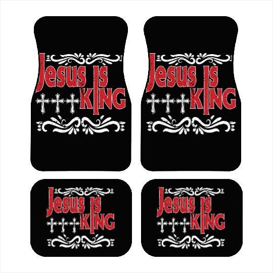 Jesus Is King Love Jesus Christian Christmas Car Mats