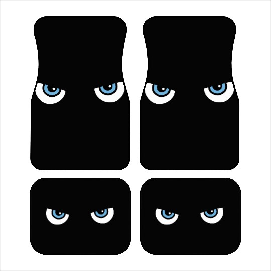 Black Cat Blue Eyes | Halloween Gift For Cat Lover Car Mats
