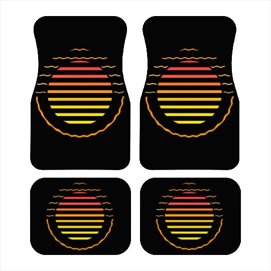 Retro sunset style 80s Car Mats