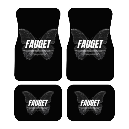 Black Streetwear Butterfly Car Mats