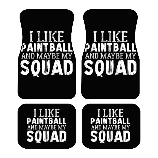 Paintball Squad Joke Gear Mask Mark Team Camo Vest Car Mats