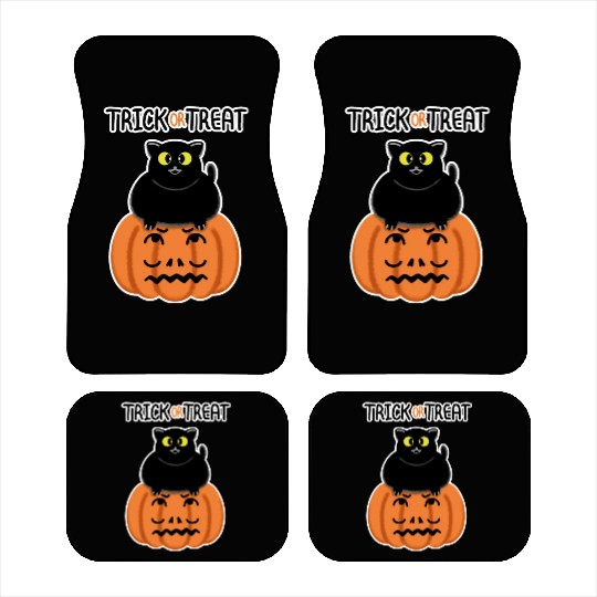 Trick or Treat Black lucky cat with sweetest eyes. Car Mats