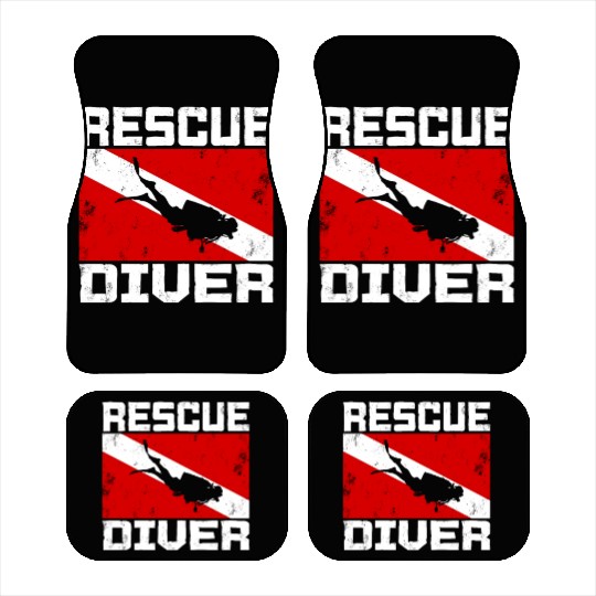 Dive Master Rescue Diver Scuba Diving Instructor Car Mats