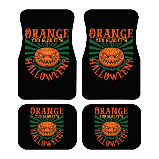 Scary Pumpkin Halloween Costume Autumn Fall Gift Car Mats