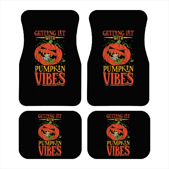 Scary Pumpkin Halloween Costume Autumn Fall Gift Car Mats