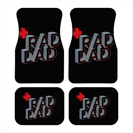 Isometric Typography Rad Dad Car Mats