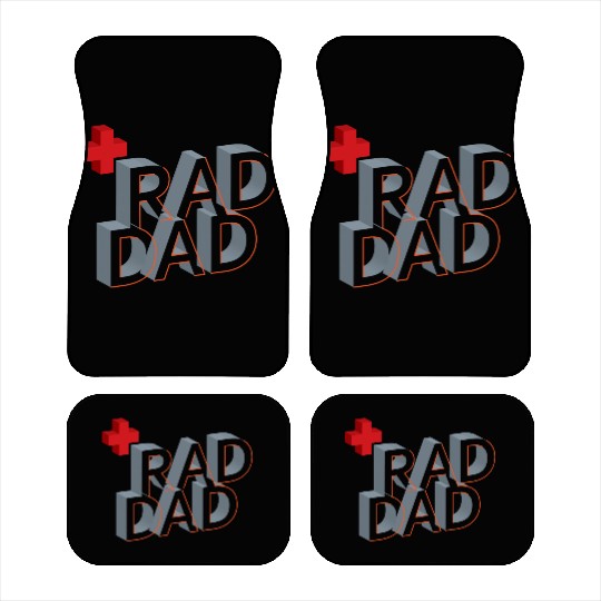 Isometric Typography Rad Dad Car Mats