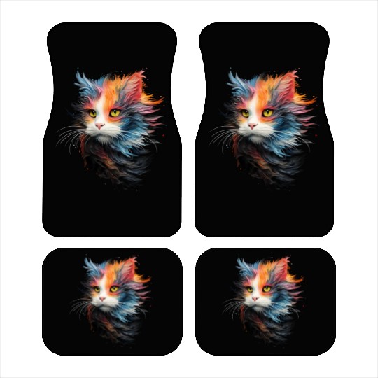 Persian Cat Masterful Animal Painting Car Mats