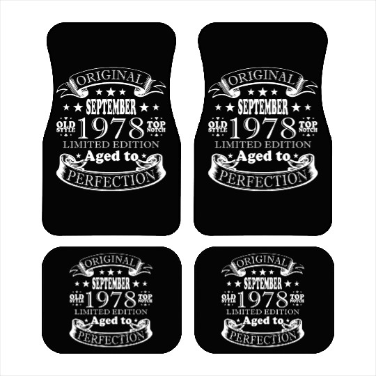 september 1978 Anniversary september 1978 septembe Car Mats