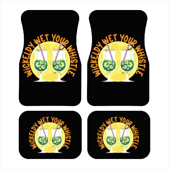 Wickedly Wet Your Whistle Bartender Halloween Car Mats