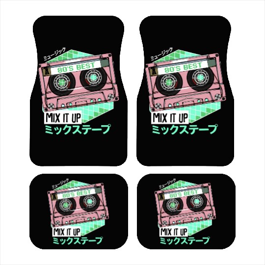 Mixtape 80s Japanese Otaku Cassette Tape Kanji Car Mats