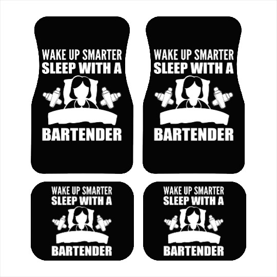 Sleep with Bartender Funny Bartender Gift Car Mats