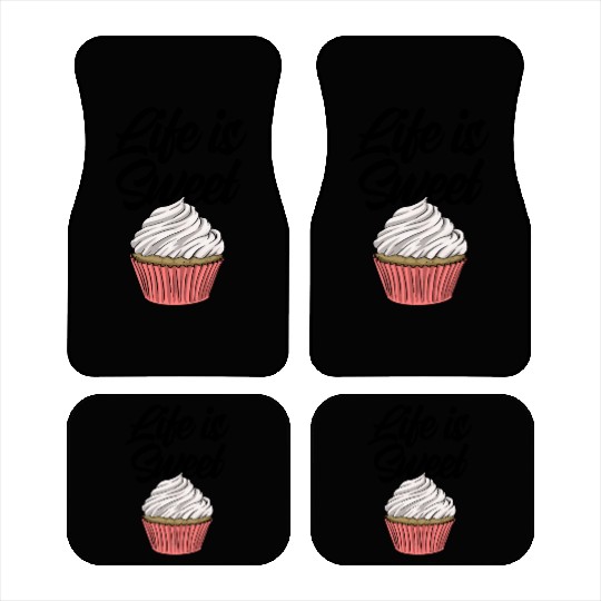 Life Is Sweet Cupcake Car Mats