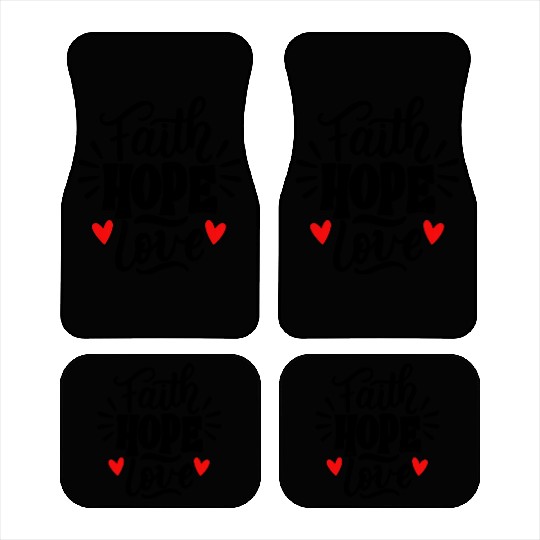 Faith Hope Love Car Mats