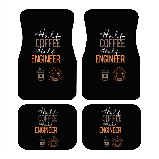 Funny Coffee and Engineer Job Car Mats