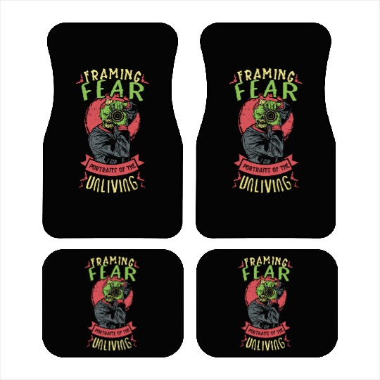Zombie Photographer Horror Photographer Spooky Car Mats