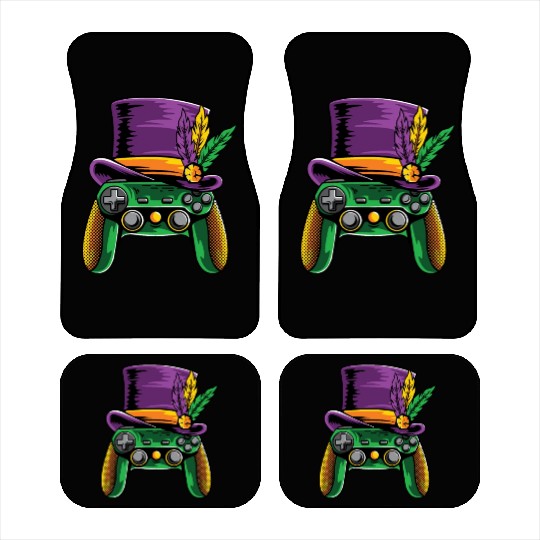 Video Games Controller Mardi Gras Car Mats