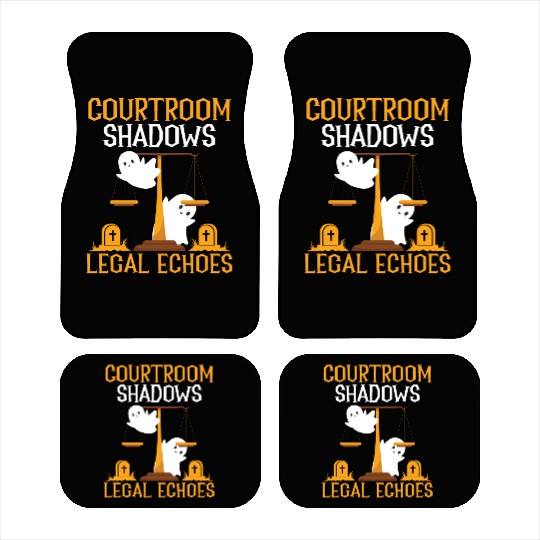 Courtroom Shadows Legal Echoes Lawyer Halloween Car Mats