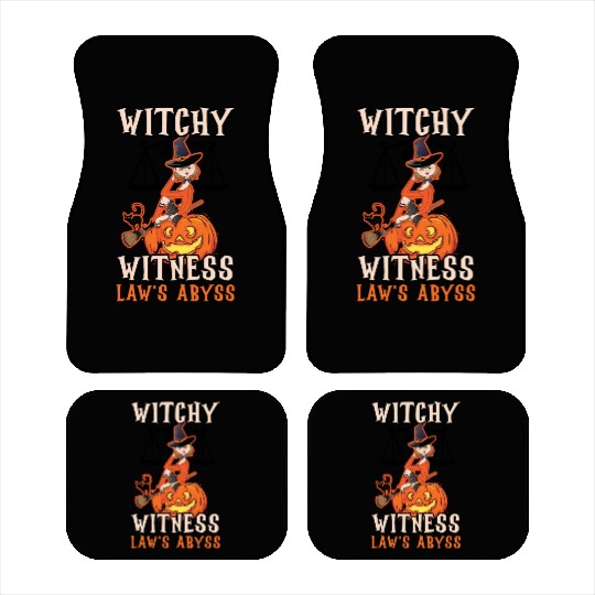 Witchy Witness Law's Abyss Scary Lawyer Halloween Car Mats