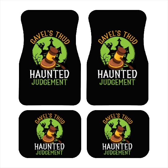 Gavel's Thud Haunted Judgment Lawyer Halloween Car Mats