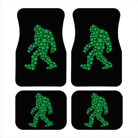 Clover Bigfoot St Patrick's Day Boys Shamrock Car Mats