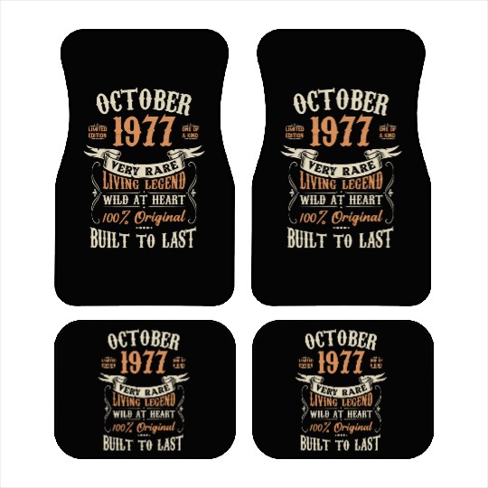 October 1977 Birthday Surprise Car Mats