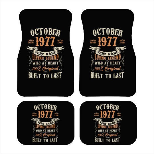 October 1977 Birthday Surprise Car Mats