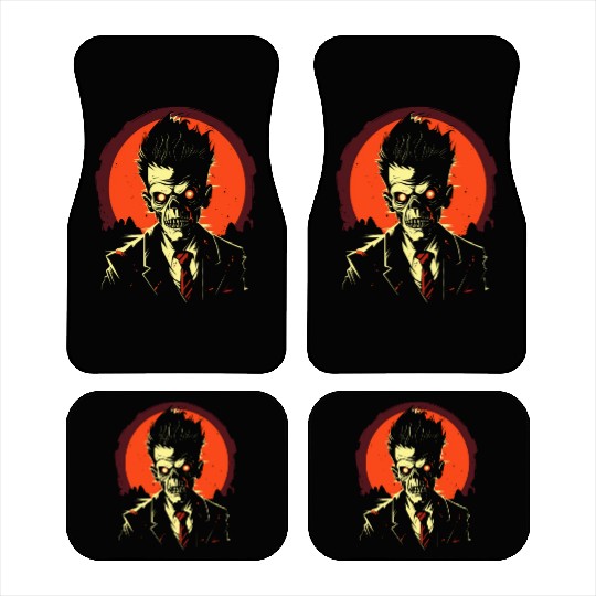 Zombie Apocalypse Ready for Halloween Grim Reaper Car Mats