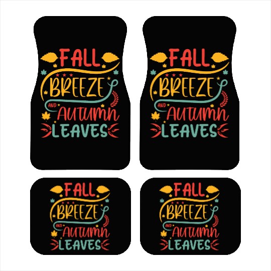 Fall Breeze And Autumn Leaves Car Mats