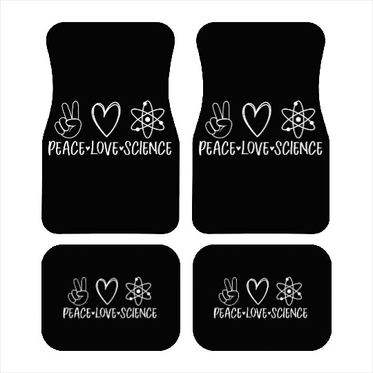 Peace Love Science Design Car Mats