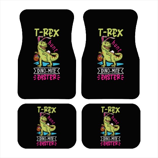 Easter T-rex Dinosaur Easter Funny T-rex Easter Car Mats
