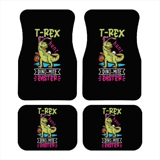Easter T-rex Dinosaur Easter Funny T-rex Easter Car Mats