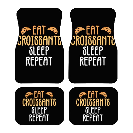 Croissant Love Joke Bakery Bread Pastry Patisserie Car Mats