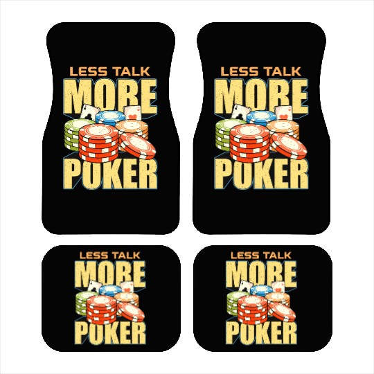 Poker Dice Less Talk More Poker Gambler Poker Game Car Mats