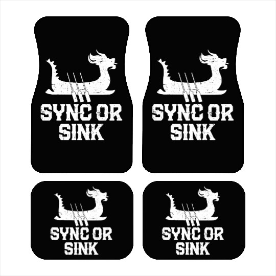 Funny Dragon Boat Racing Paddle Car Mats