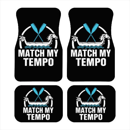 Funny Dragon Boat Racing Paddle Car Mats