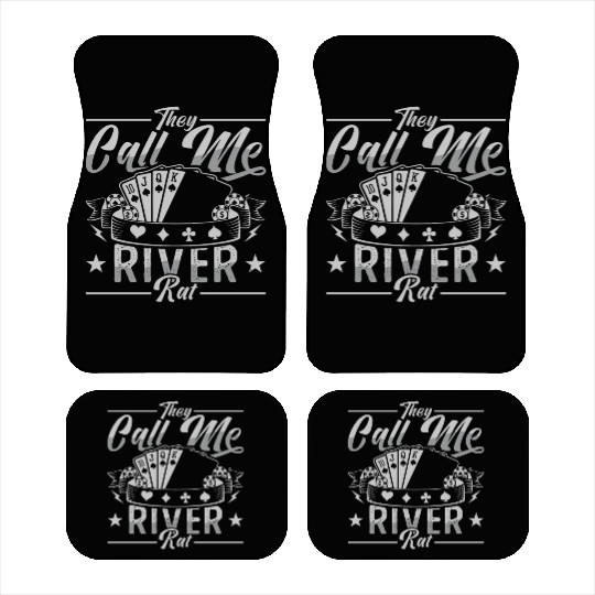 Poker Dice They Call Me River Rat Loves Card Game Car Mats