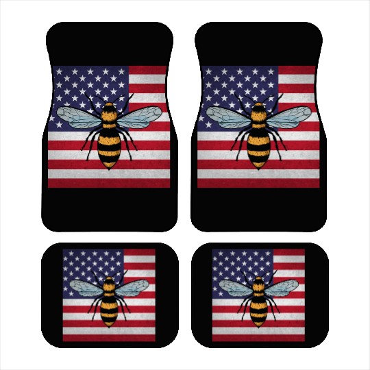 Beekeeper Beekeeping Us Flag Car Mats