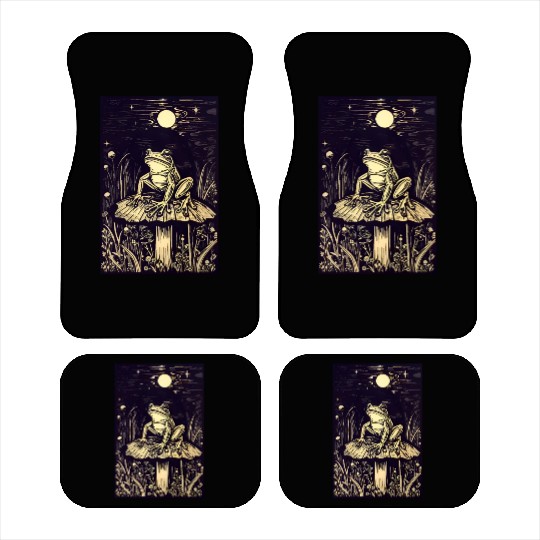 Starry night frog Car Mats