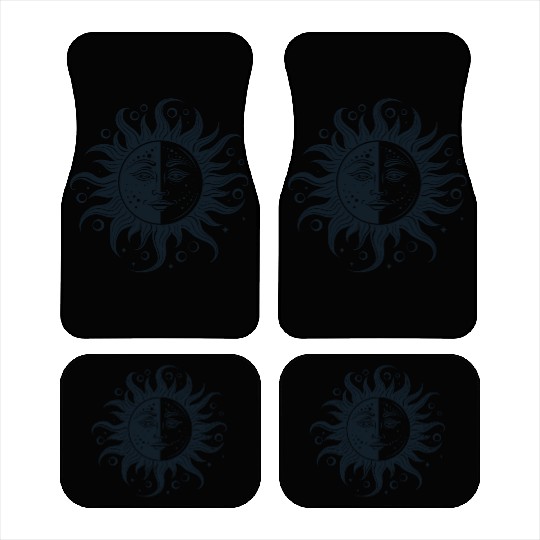 Harmonious Sun and Moon - Spiritual Design Car Mats