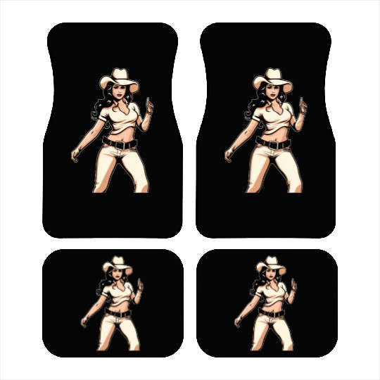 Line Dance Line Dancing Cowgirl Car Mats