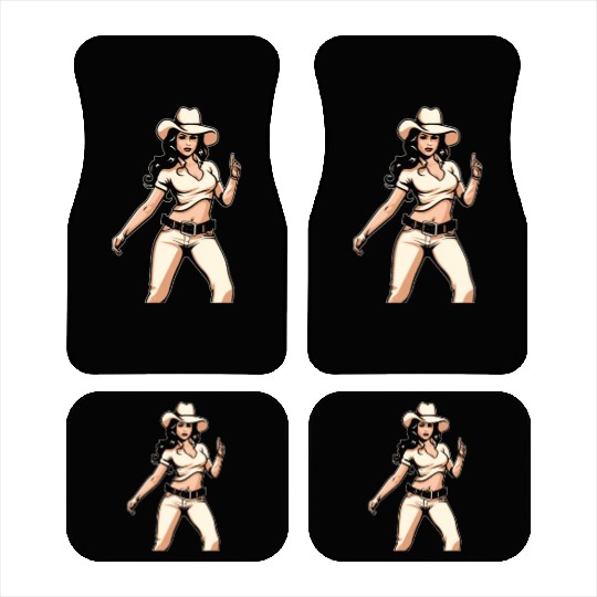 Line Dance Line Dancing Cowgirl Car Mats