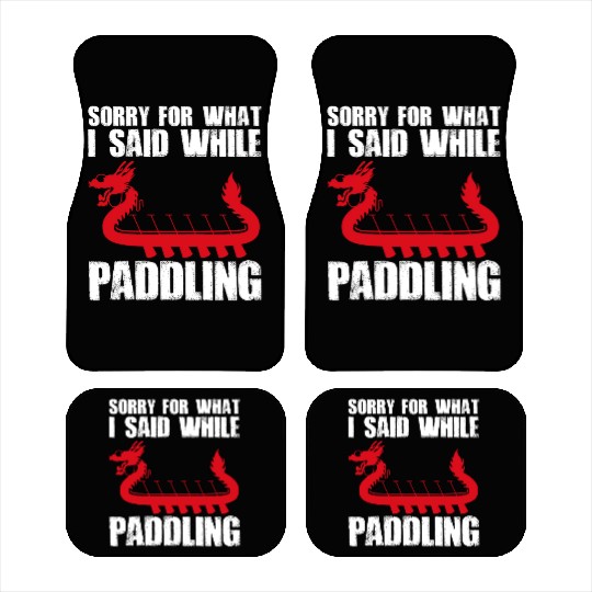 Funny Dragon Boat Racing Paddle Car Mats